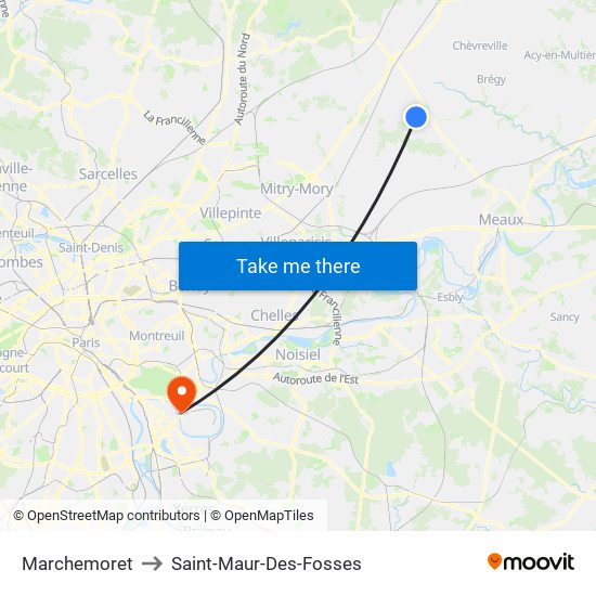 Marchemoret to Saint-Maur-Des-Fosses map