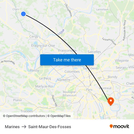 Marines to Saint-Maur-Des-Fosses map