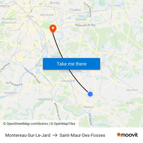 Montereau-Sur-Le-Jard to Saint-Maur-Des-Fosses map