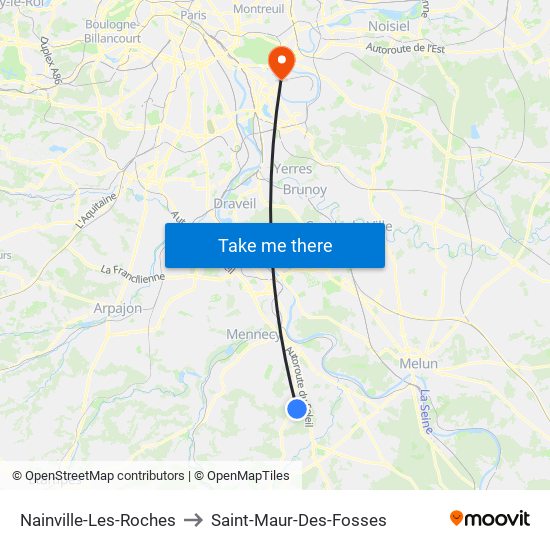 Nainville-Les-Roches to Saint-Maur-Des-Fosses map