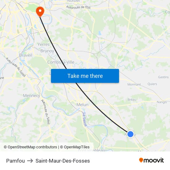 Pamfou to Saint-Maur-Des-Fosses map