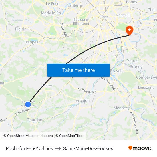 Rochefort-En-Yvelines to Saint-Maur-Des-Fosses map