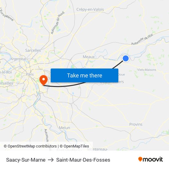 Saacy-Sur-Marne to Saint-Maur-Des-Fosses map