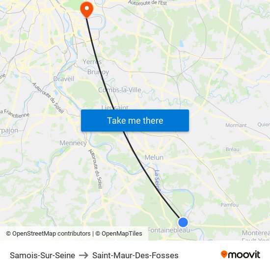 Samois-Sur-Seine to Saint-Maur-Des-Fosses map