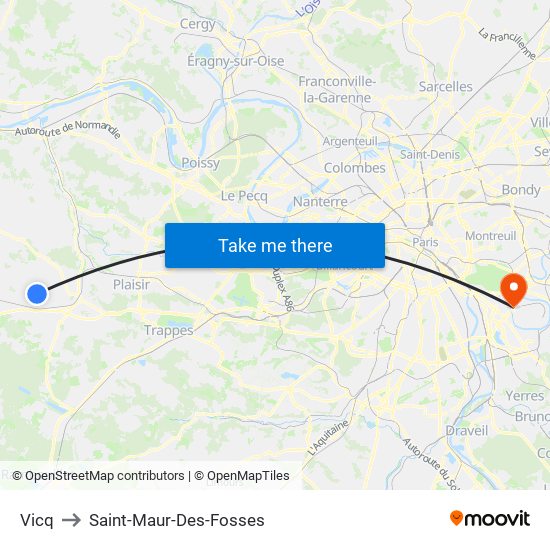 Vicq to Saint-Maur-Des-Fosses map