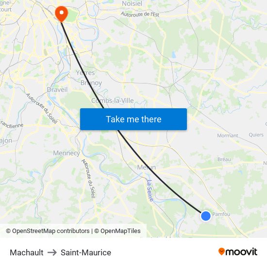 Machault to Saint-Maurice map