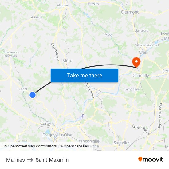 Marines to Saint-Maximin map