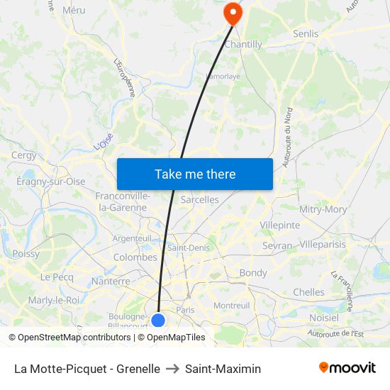 La Motte-Picquet - Grenelle to Saint-Maximin map