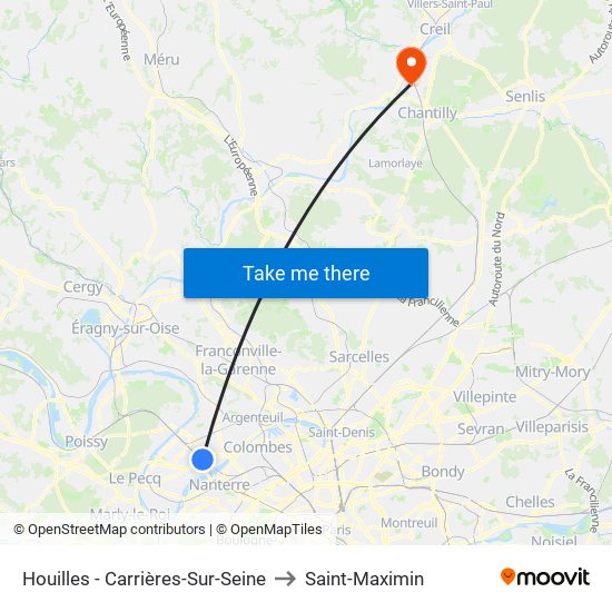 Houilles - Carrières-Sur-Seine to Saint-Maximin map