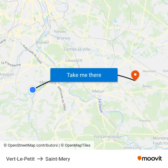 Vert-Le-Petit to Saint-Mery map