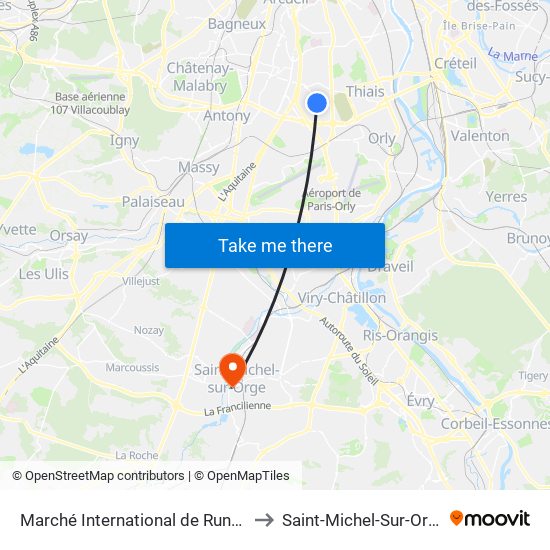 Marché International de Rungis to Saint-Michel-Sur-Orge map