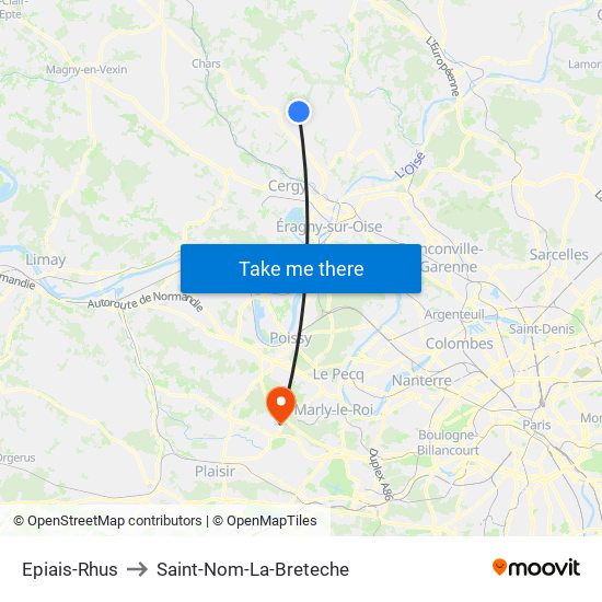 Epiais-Rhus to Saint-Nom-La-Breteche map