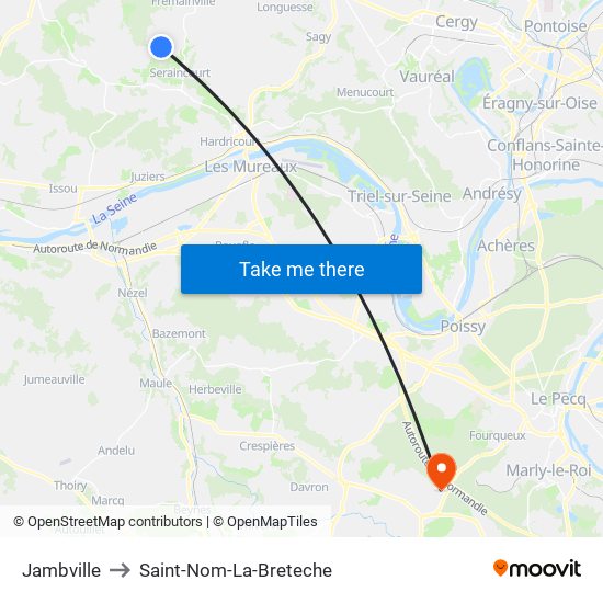 Jambville to Saint-Nom-La-Breteche map