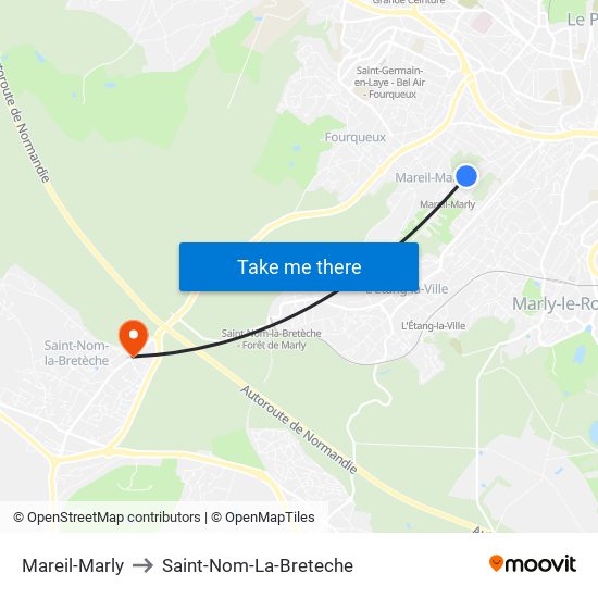 Mareil-Marly to Saint-Nom-La-Breteche map