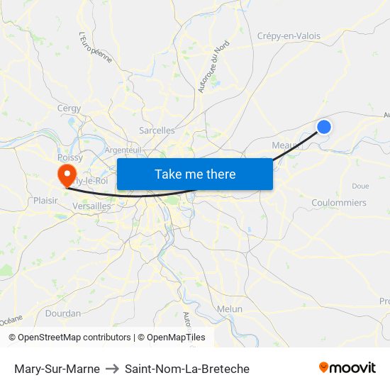 Mary-Sur-Marne to Saint-Nom-La-Breteche map