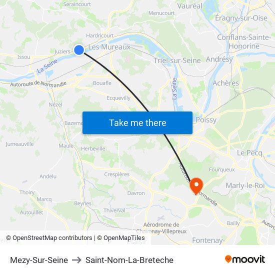 Mezy-Sur-Seine to Saint-Nom-La-Breteche map