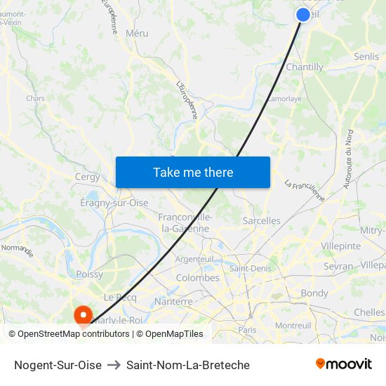 Nogent-Sur-Oise to Saint-Nom-La-Breteche map