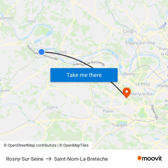 Rosny-Sur-Seine to Saint-Nom-La-Breteche map