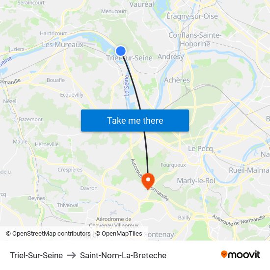 Triel-Sur-Seine to Saint-Nom-La-Breteche map