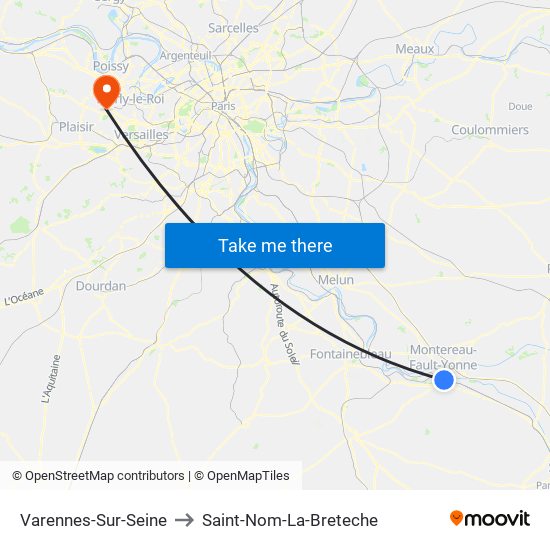 Varennes-Sur-Seine to Saint-Nom-La-Breteche map