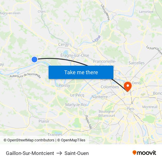 Gaillon-Sur-Montcient to Saint-Ouen map