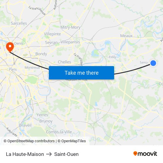 La Haute-Maison to Saint-Ouen map