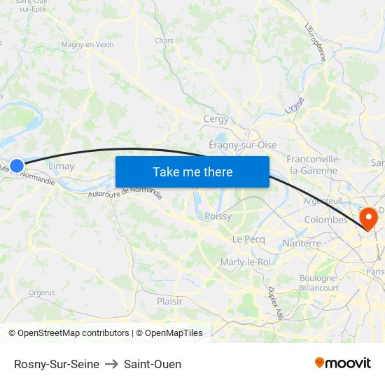Rosny-Sur-Seine to Saint-Ouen map
