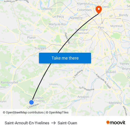 Saint-Arnoult-En-Yvelines to Saint-Ouen map