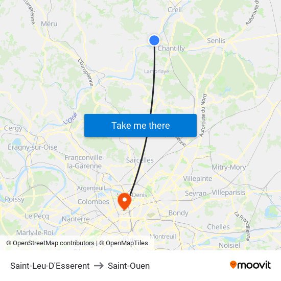 Saint-Leu-D'Esserent to Saint-Ouen map