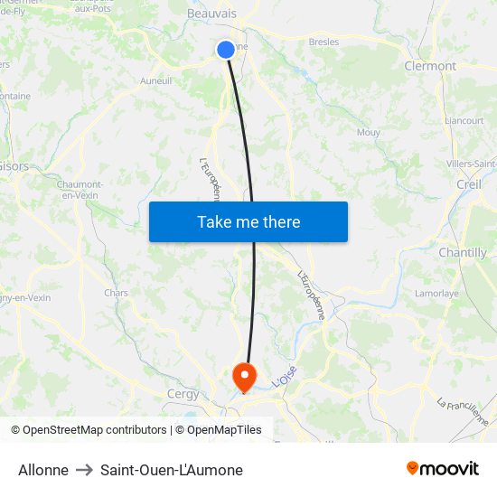 Allonne to Saint-Ouen-L'Aumone map