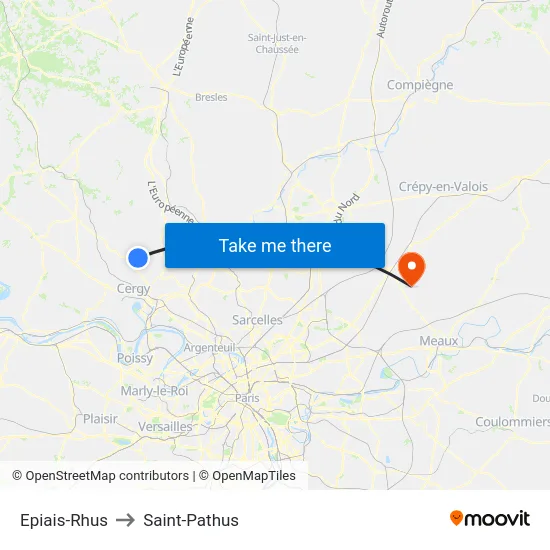 Epiais-Rhus to Saint-Pathus map