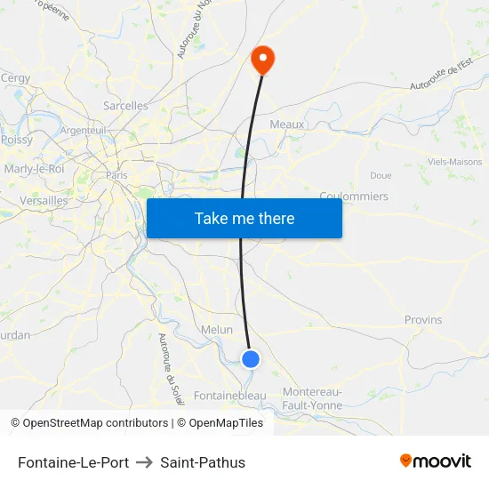Fontaine-Le-Port to Saint-Pathus map