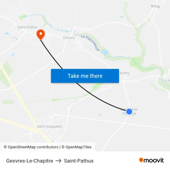 Gesvres-Le-Chapitre to Saint-Pathus map