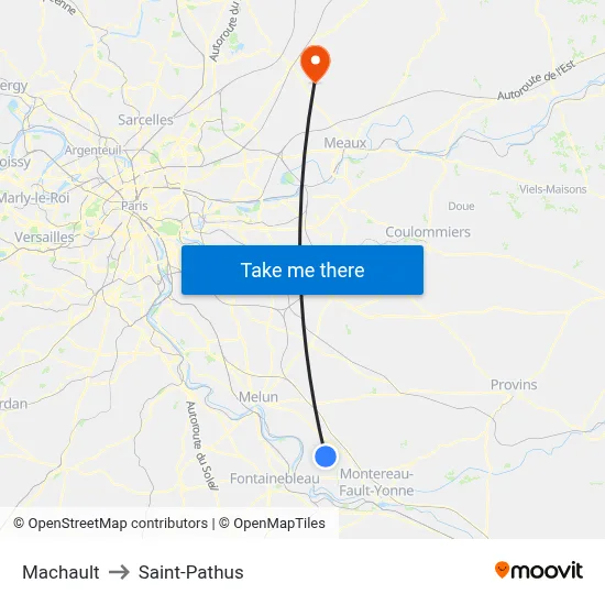 Machault to Saint-Pathus map