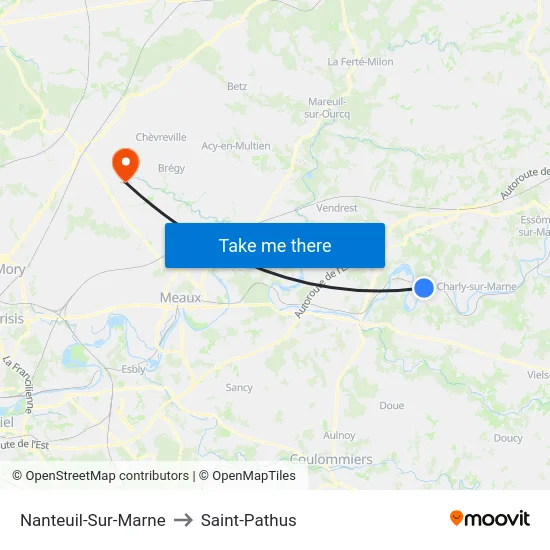 Nanteuil-Sur-Marne to Saint-Pathus map