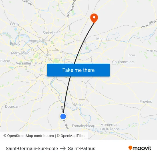 Saint-Germain-Sur-Ecole to Saint-Pathus map