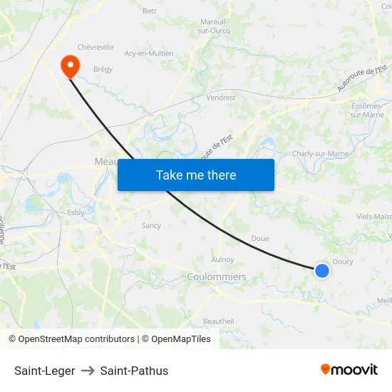 Saint-Leger to Saint-Pathus map