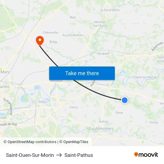 Saint-Ouen-Sur-Morin to Saint-Pathus map