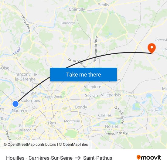 Houilles - Carrières-Sur-Seine to Saint-Pathus map