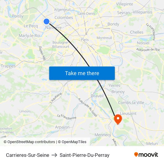 Carrieres-Sur-Seine to Saint-Pierre-Du-Perray map