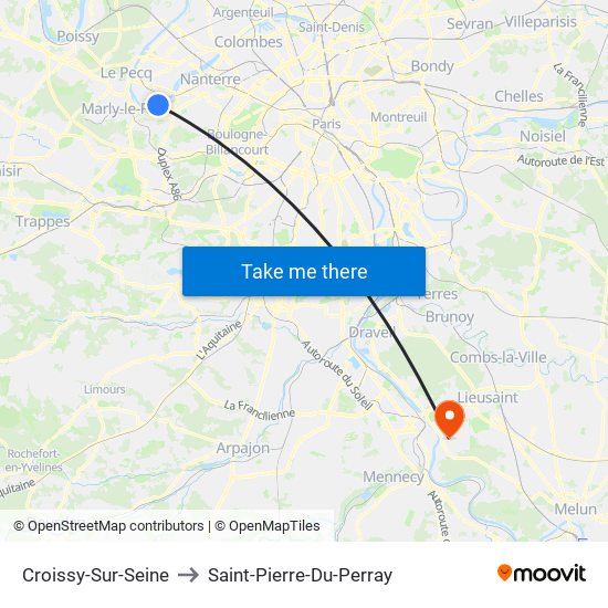 Croissy-Sur-Seine to Saint-Pierre-Du-Perray map