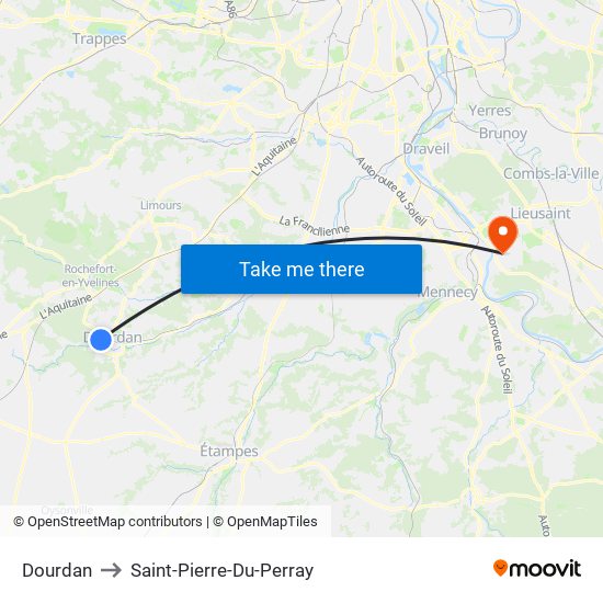 Dourdan to Saint-Pierre-Du-Perray map