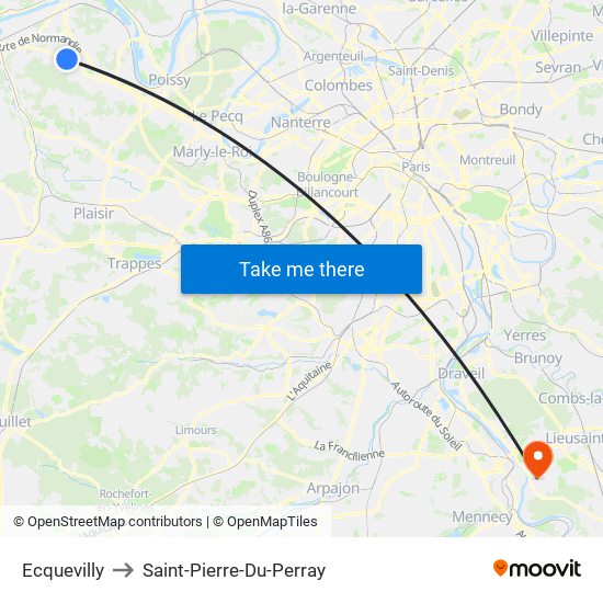 Ecquevilly to Saint-Pierre-Du-Perray map