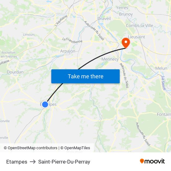 Etampes to Saint-Pierre-Du-Perray map