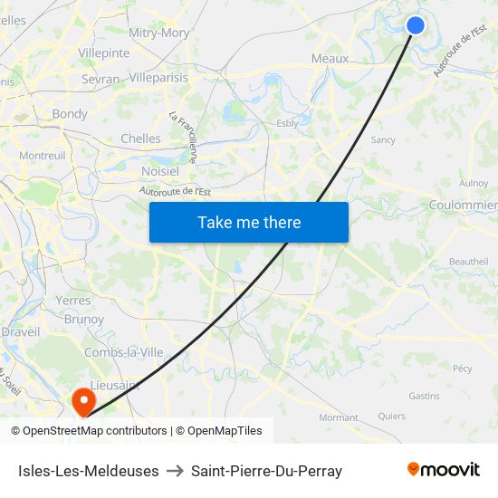 Isles-Les-Meldeuses to Saint-Pierre-Du-Perray map