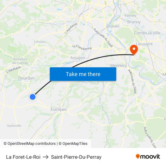 La Foret-Le-Roi to Saint-Pierre-Du-Perray map