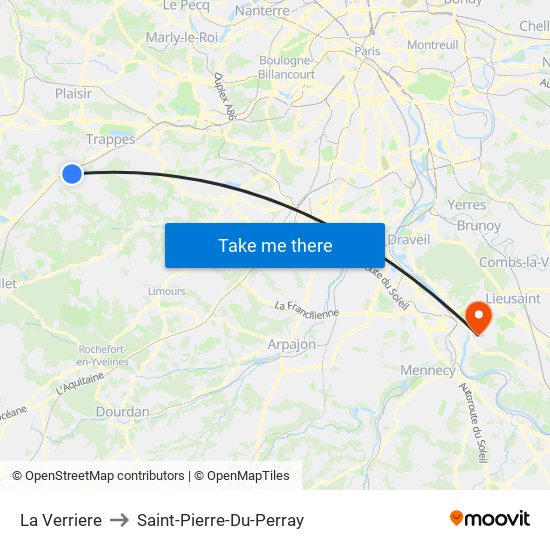 La Verriere to Saint-Pierre-Du-Perray map