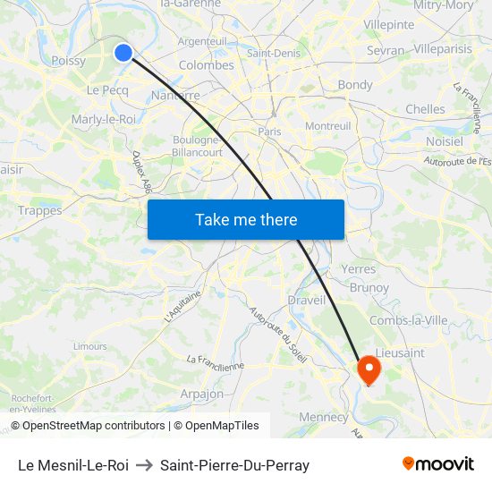 Le Mesnil-Le-Roi to Saint-Pierre-Du-Perray map