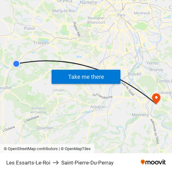 Les Essarts-Le-Roi to Saint-Pierre-Du-Perray map