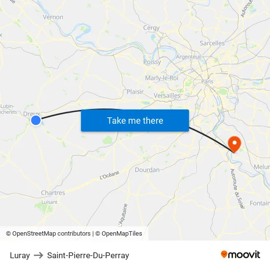 Luray to Saint-Pierre-Du-Perray map